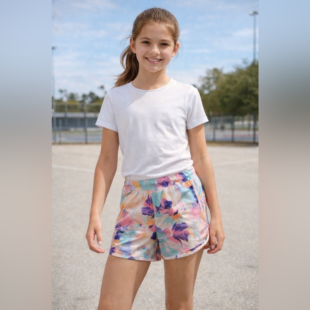 Runway Girls Floral Athletic Shorts